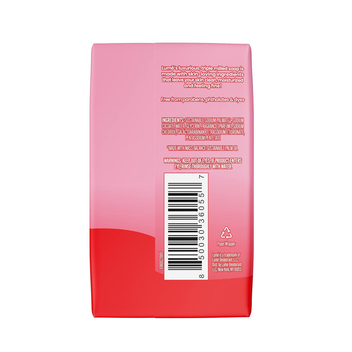 Lume Triple Milled Bar Soap - Rich Moisture & Gentle Cleansing - Paraben Free. Phthalate Free. Skin Safe - 5 ounce (Peony Rose)